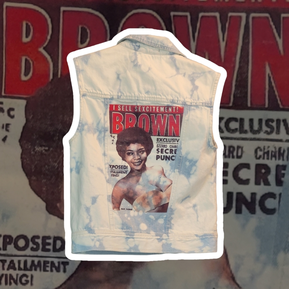 Custom denim vest  one of a kind.